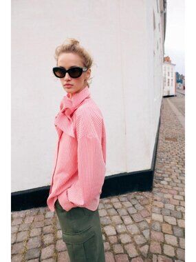 ZARA TIED STRIPED SHIRT